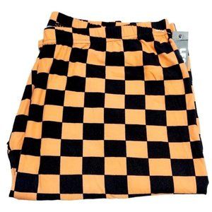 🦋NEW!🦋 Black & Orange Checkered Plus Size Leggings~2X-5X